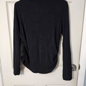Elegant Black Ribbed Women's Top Sz Xl Worn Once